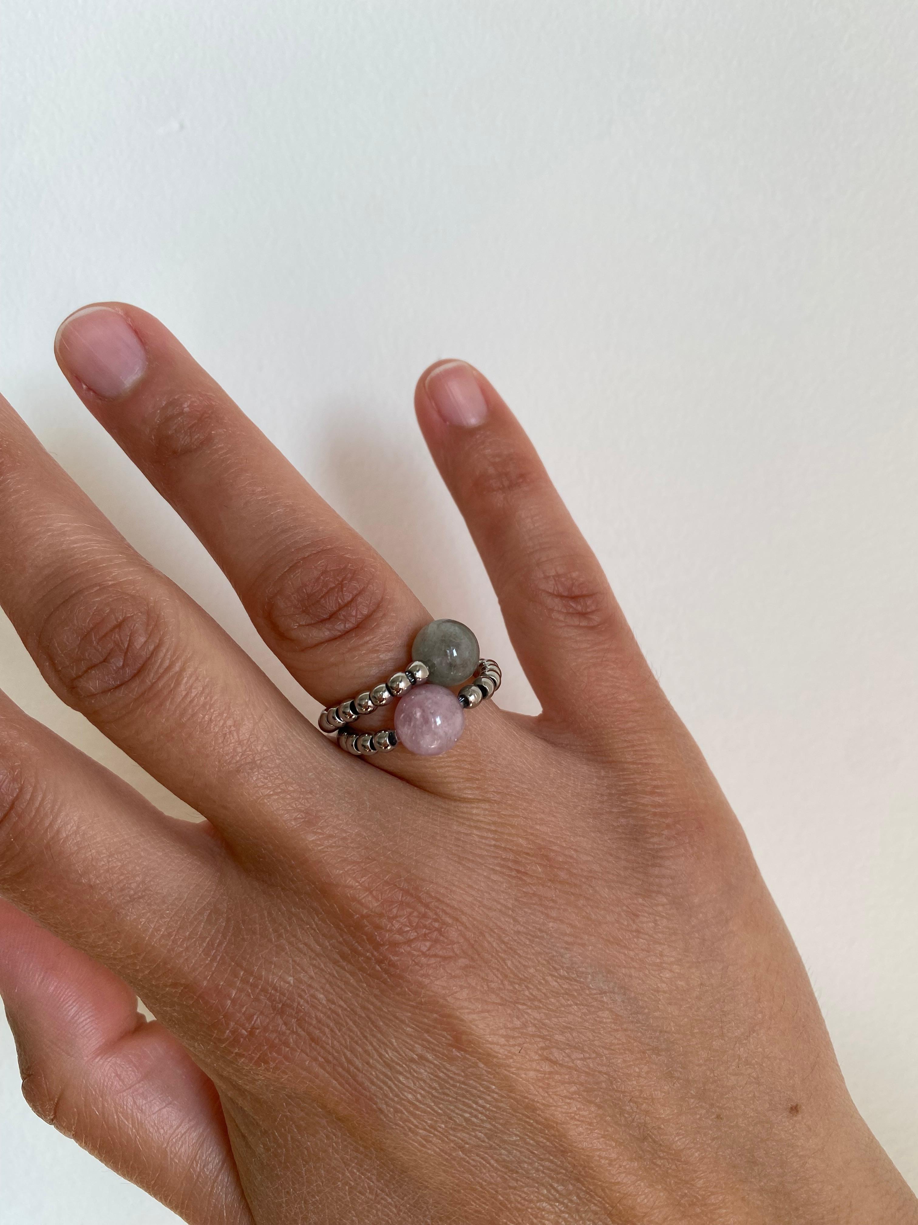 Set di anelli indossati